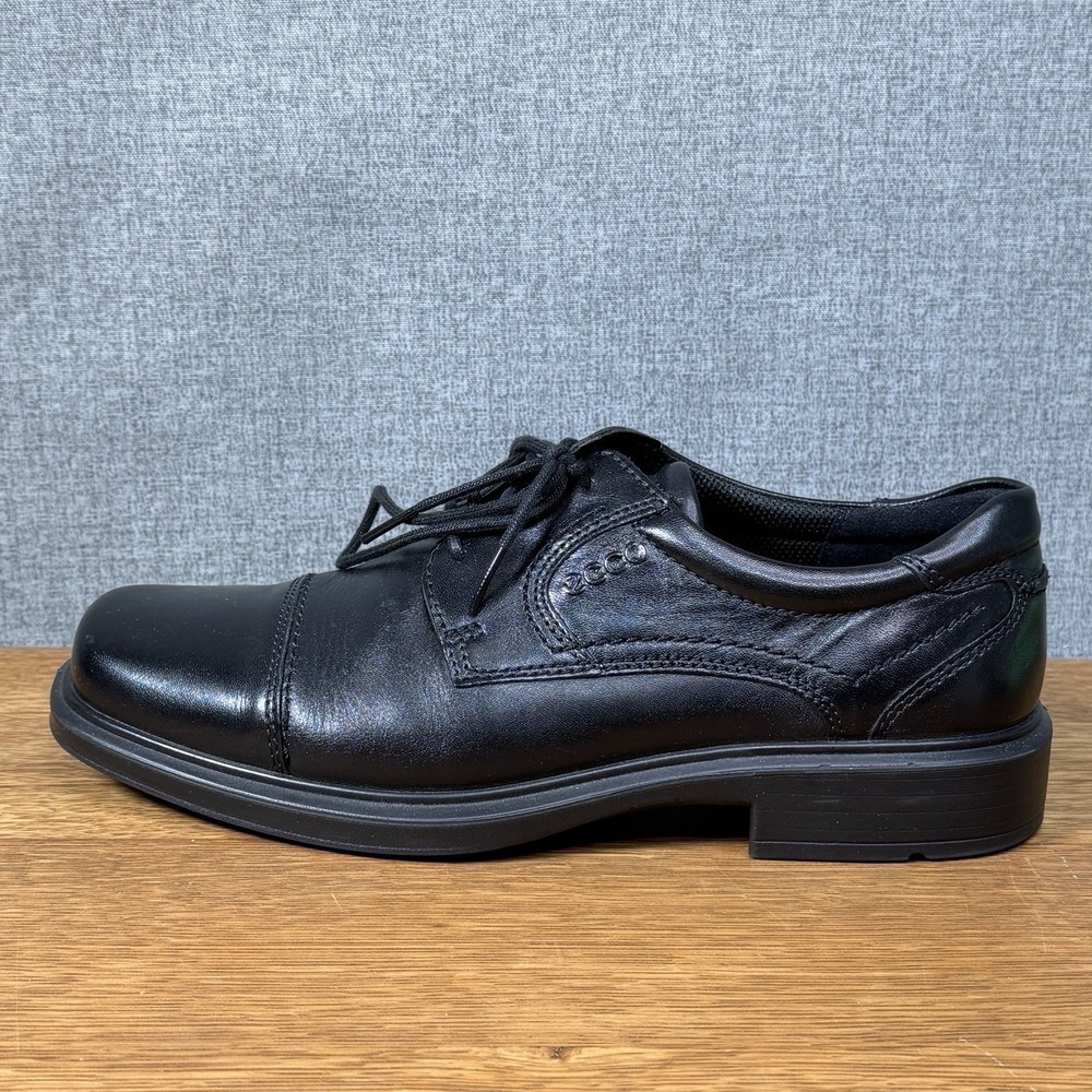 ECCO Helsinki Black Leather Oxford Dress Shoes Size 40 EU 6-6.5 US Excellent - Picture 6 of 11